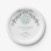 Een klein Elephant Boy Baby shower Papieren Bordje (Voorkant)