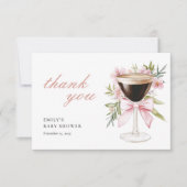 Een klein Espresso Martini Baby shower Bedankkaart (Voorkant)