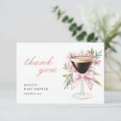 Een klein Espresso Martini Baby shower Bedankkaart (Staand voorkant)