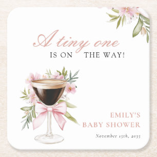 Een klein Espresso Martini Baby shower Kartonnen Onderzetters