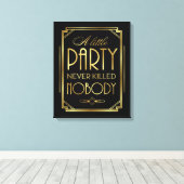 EEN KLEIN FEESTJE HEEFT NOOIT IEMAND gedood Canvas (Insitu (Houten vloer))