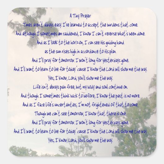 Een klein gebed Stickers (Voorkant)