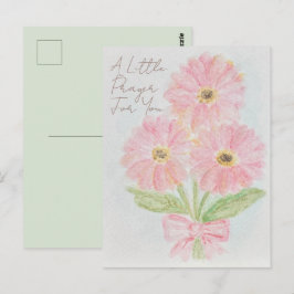 Een Klein Gebed Voor Jou | Roze Gerber Daisy Water Briefkaart