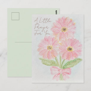 Een Klein Gebed Voor Jou Roze Gerber Daisy Water Briefkaart