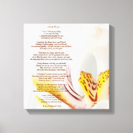 "Een klein gebedje" Orchidee Canvas Afdruk