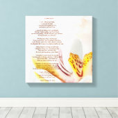 "Een klein gebedje" Orchidee Canvas Afdruk (Insitu (Houten vloer))