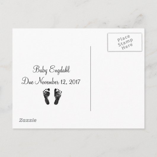 Een klein geheim - Zwangerschapsaankondiging Aankondigingskaart (Achterkant)