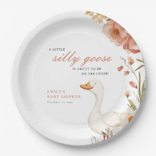 Een klein Gekke Goose Girl Baby shower Papieren Bordje