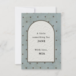 Een Klein Geschenk Voor Jou Aangepaste Stippenkaar Bedankkaart
