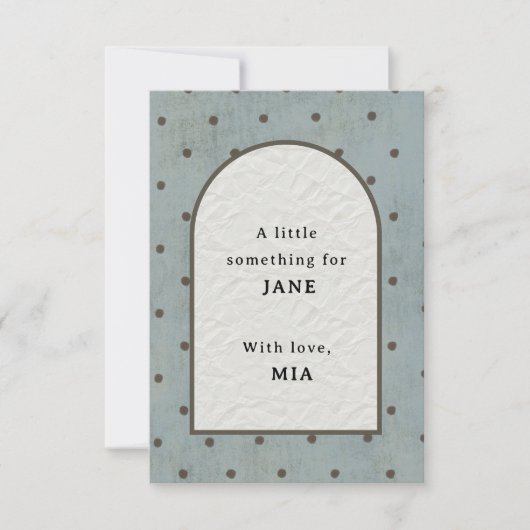 Een Klein Geschenk Voor Jou Aangepaste Stippenkaar Bedankkaart (Voorkant)
