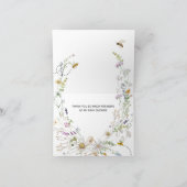 Een klein Honey Bee Wildflower Baby shower gevouwe Bedankkaart (Binnen)