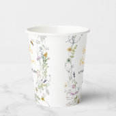Een klein Honey Bee Wildflower Baby shower Papieren Bekers (Links)