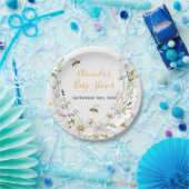 Een klein Honey Bee Wildflower Baby shower Papieren Bordje (Feest)
