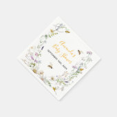 Een klein Honey Bee Wildflower Baby shower Servet (Hoek)