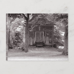 Een klein huis in de bossen briefkaart