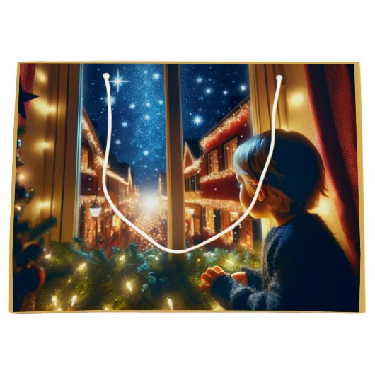 Een klein jongetje's kerstwensen cadeauzakje (Voorkant)