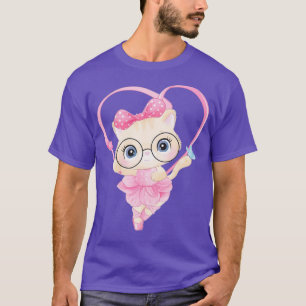 Een klein kat met ballerina Funny Quote voor B T-shirt