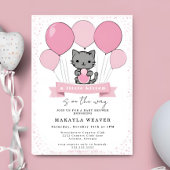 een klein katje Kitty babyshower uitnodiging