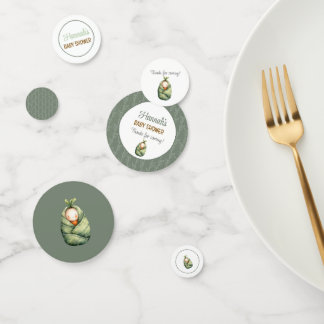 Een klein kiemplantje op de Weg Tafel Confetti