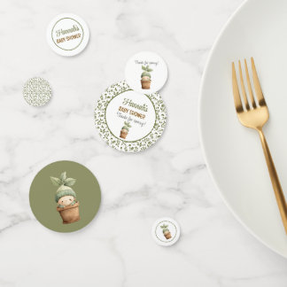 Een klein kiemplantje op de Weg-Tafel Confetti
