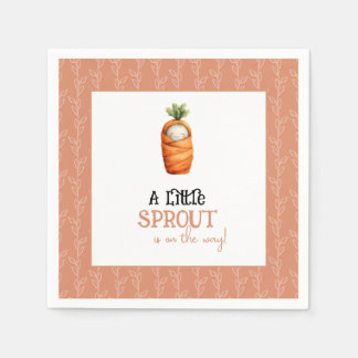 Een klein kiemplantje op weg baby shower servetten