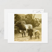 Een klein kind zal hen leiden briefkaart (Voorkant / Achterkant)