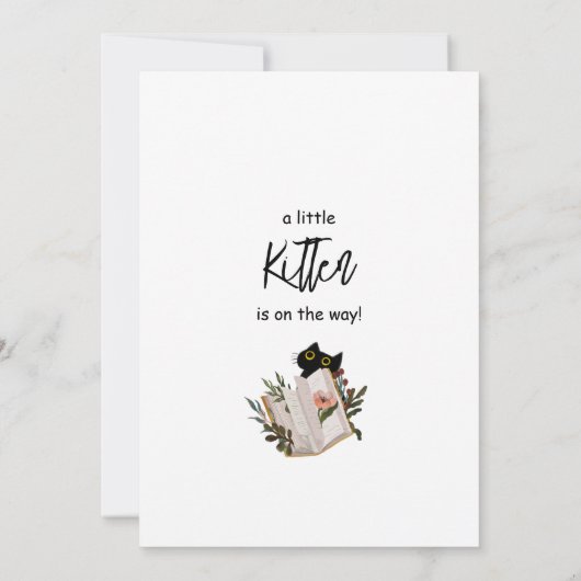 Een Klein Kittens Komt Op Weg Schattige Kat Baby S Kaart (Achterkant)