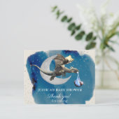 Een klein Knight Dragon Baby shower Dank u Briefkaart (Staand voorkant)