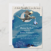 Een klein Knight Dragon Baby shower van Mail Silve Kaart (Voorkant)