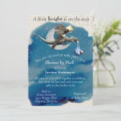 Een klein Knight Dragon Baby shower van Mail Silve Kaart (Staand voorkant)