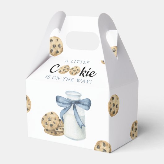 Een klein koekje is onderweg naar het Baby shower Bedankdoosjes (Voorkant Zijde)