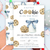 Een klein koekje is onderweg naar het Baby shower Kaart