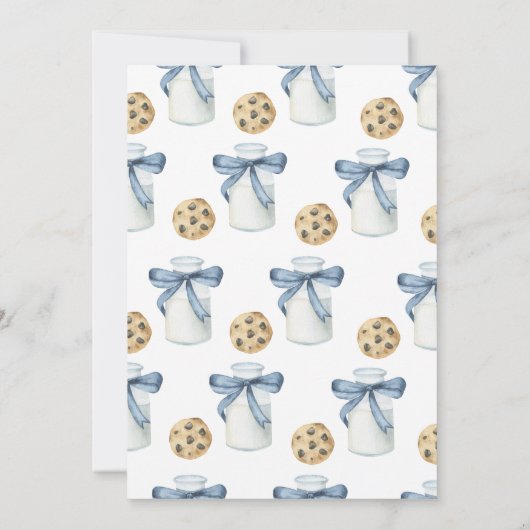 Een klein koekje is onderweg naar het Baby shower Kaart (Achterkant)