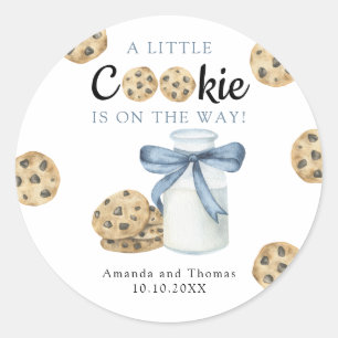 Een klein koekje is op komst Baby shower Ronde Sticker