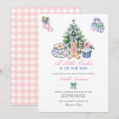 Een klein koekje kerst chinoiserie Baby shower Kaart (Voorkant / Achterkant)