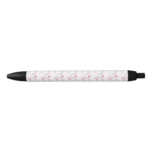 Een Klein Konijn Gemaakt van Gevoelens Zwarte Inkt Pen (Voorkant)