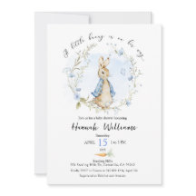 Een klein konijn is op komst baby shower Uitnodigi