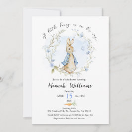 Een klein konijn is op komst baby shower Uitnodigi Kaart