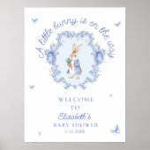 Een klein konijn is op komst Baby Shower Welkom Poster (Voorkant)