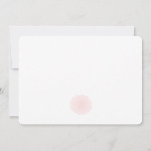 Een klein konijntje heeft een verjaardagskaart kaart (Achterkant)