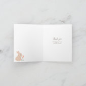 Een klein konijntje is onderweg, bedankjes bedankkaart (Binnen)