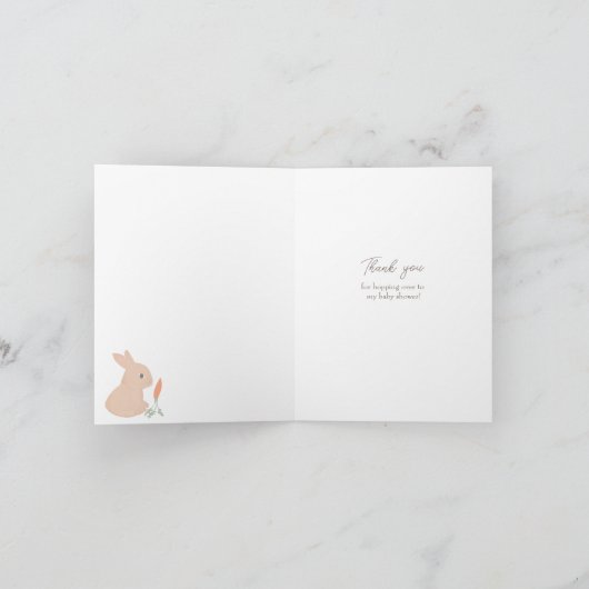 Een klein konijntje is onderweg, bedankjes bedankkaart (Binnen)