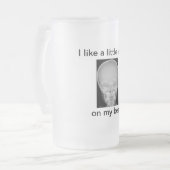 Een klein kopje op mijn bier matglas bierpul (Voorkant links)