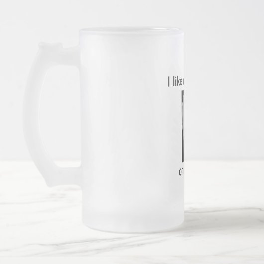 Een klein kopje op mijn bier matglas bierpul (Links)