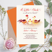 Een klein kuiken staat op het punt om Baby shower  Kaart