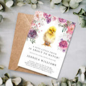 Een klein kuiken staat op het punt om Baby shower  Kaart