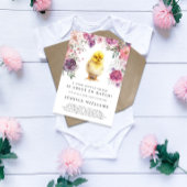 Een klein kuiken staat op het punt om Baby shower  Kaart