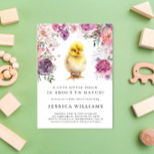 Een klein kuiken staat op het punt om Baby shower  Kaart