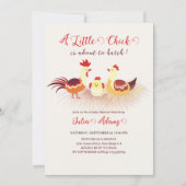 Een klein kuiken staat op het punt om Baby shower  Kaart (Voorkant)