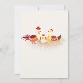 Een klein kuiken staat op het punt om Baby shower  Kaart (Achterkant)